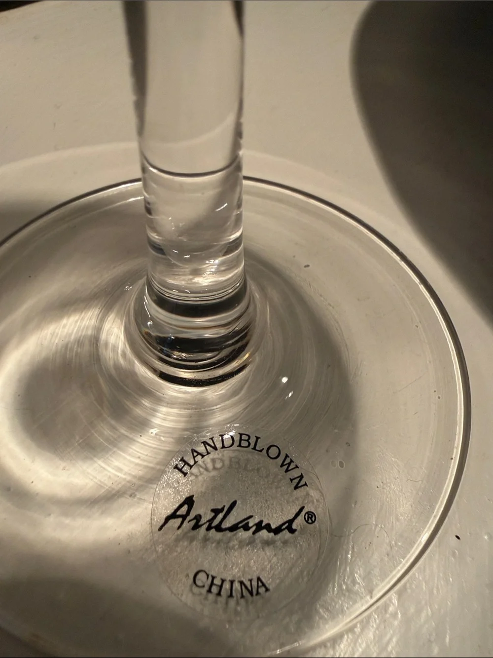 Vintage Soma Artland Etched Pattern Clear Wine Glasses - Set of 6- Discontinued
